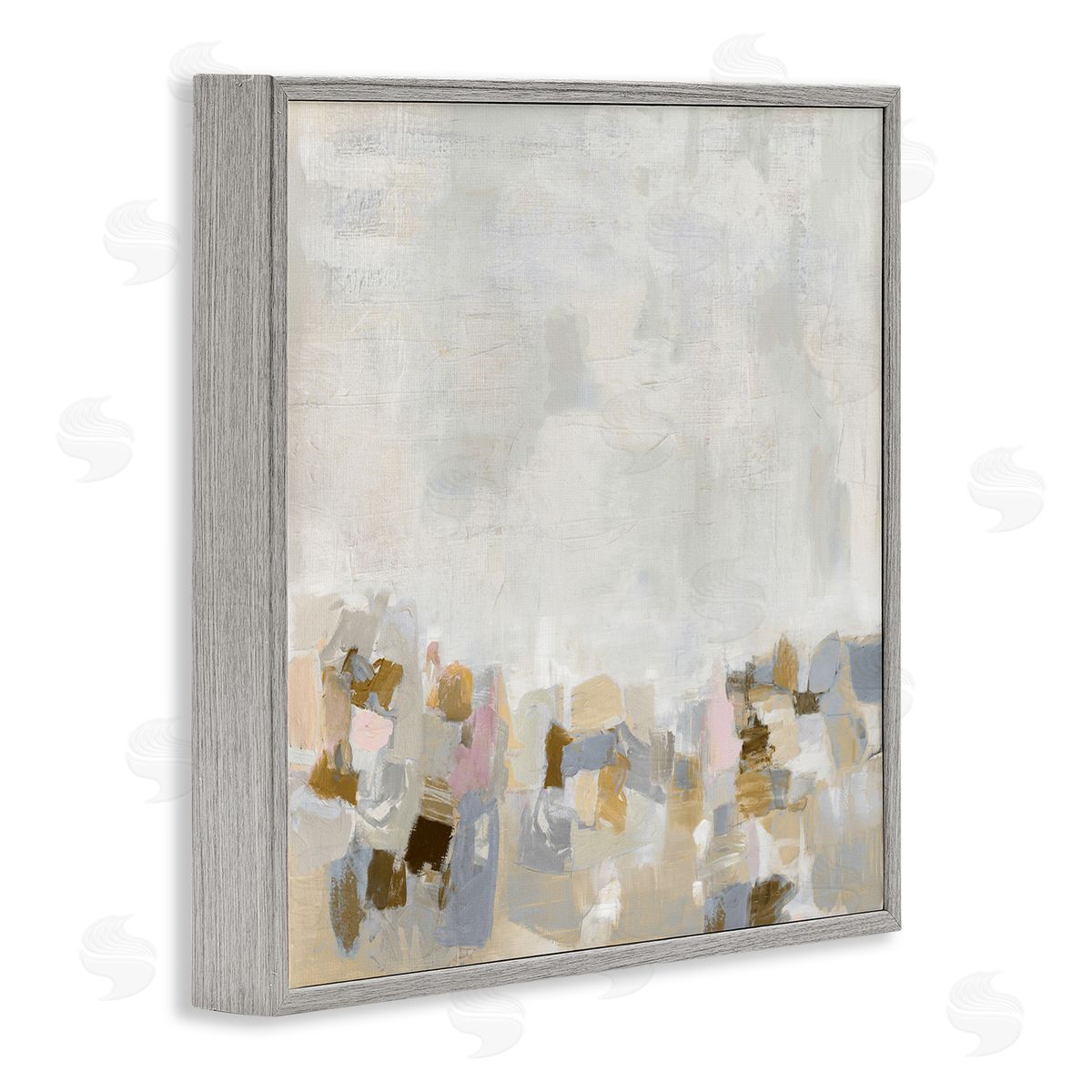 Rustic Beige and Grey Grey Frame Print Wall Art, Home Decor by Rachel Springer