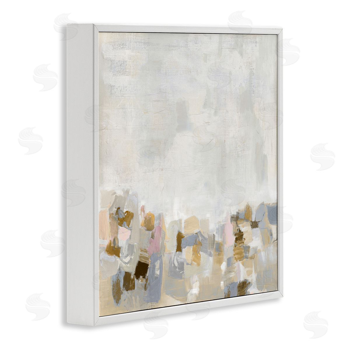 Rustic Beige and Grey White Frame Print Wall Art, Home Decor by Rachel Springer