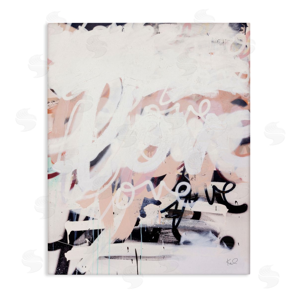 Kent Youngstrom Urban Graffiti Love Collage Canvas Wall Art Print