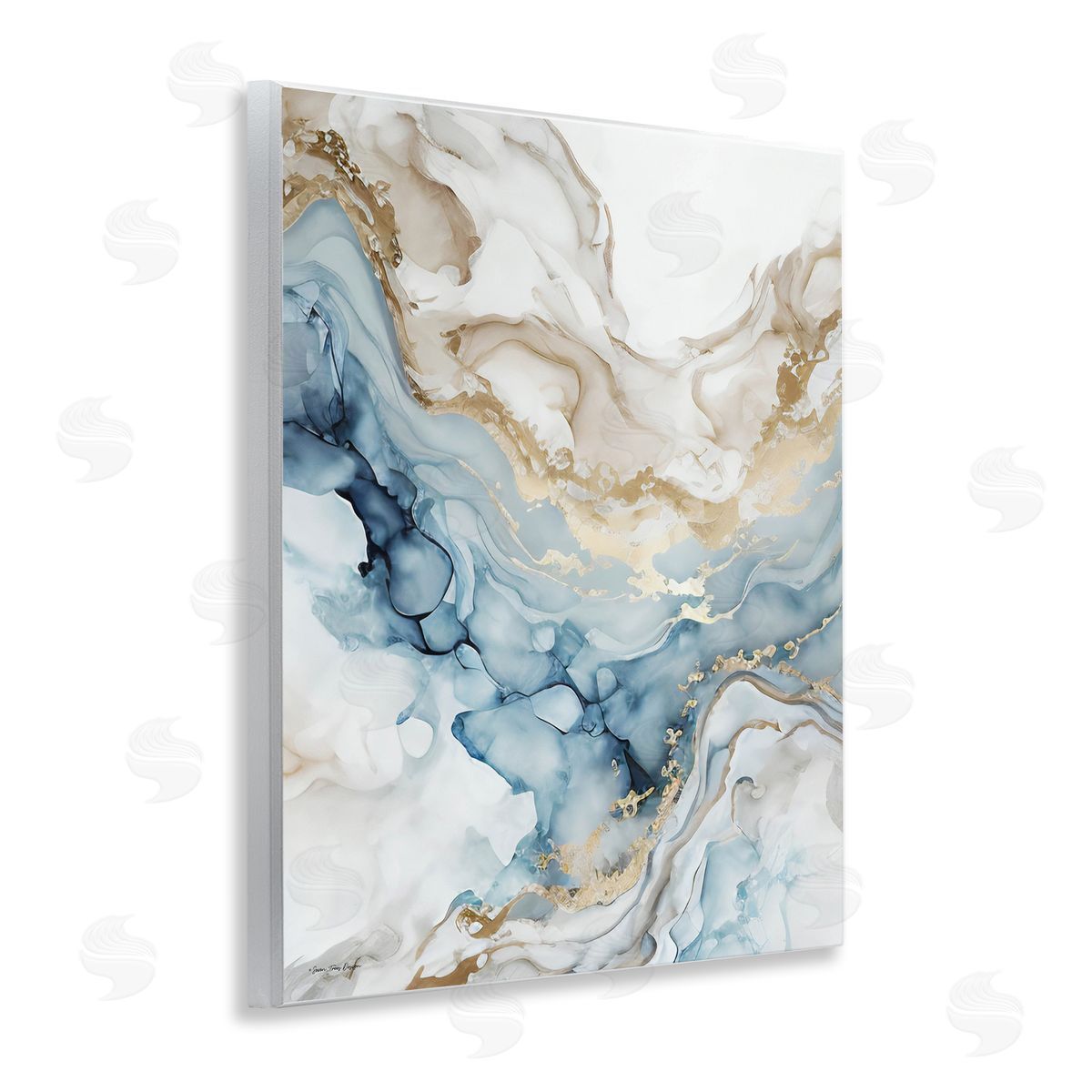 Chic Geode Pattern Wood Plaque Wall Art, Home Decor by Seven Trees Design