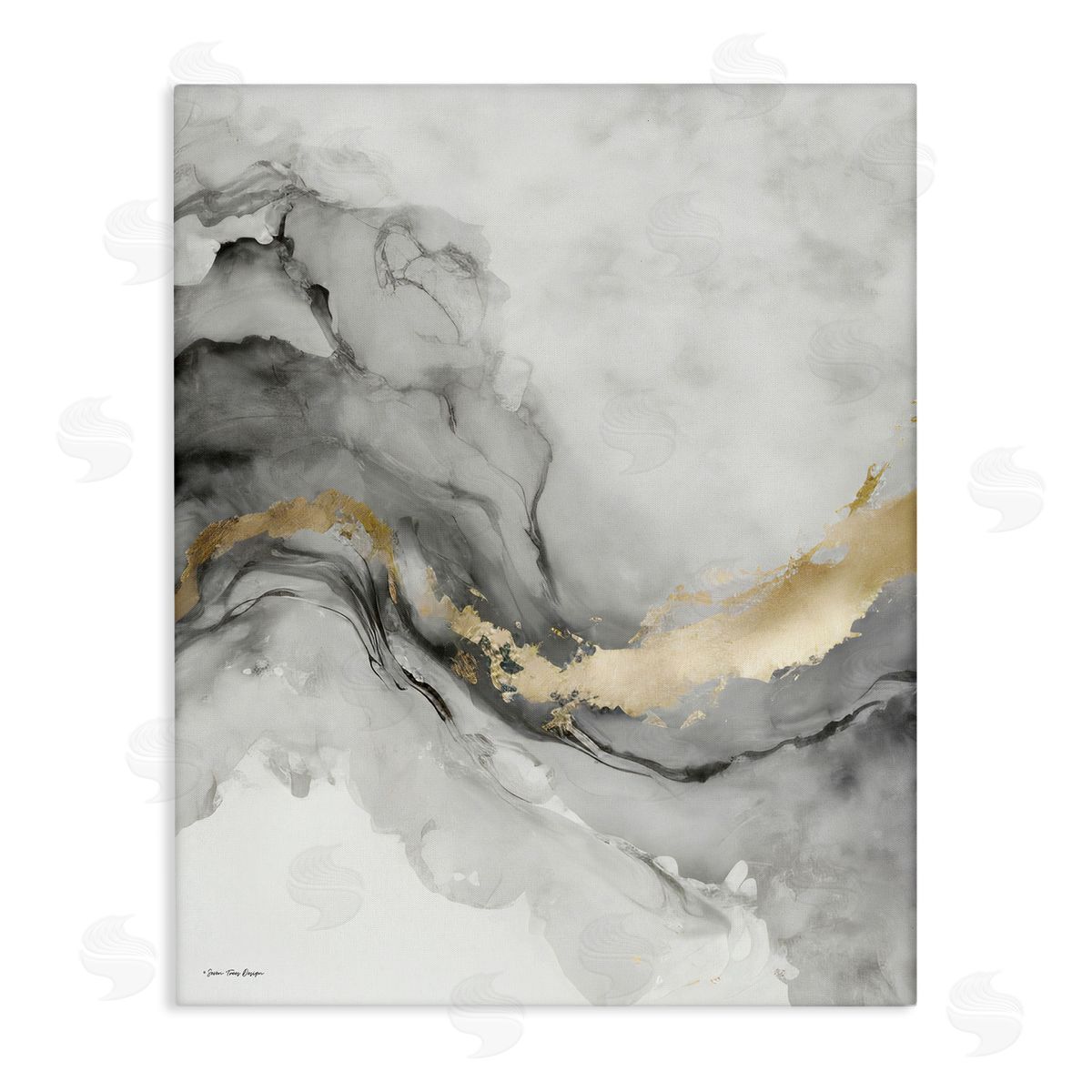 Grey and Glam Geode Canvas Wall Art, Home Decor by Seven Trees Design