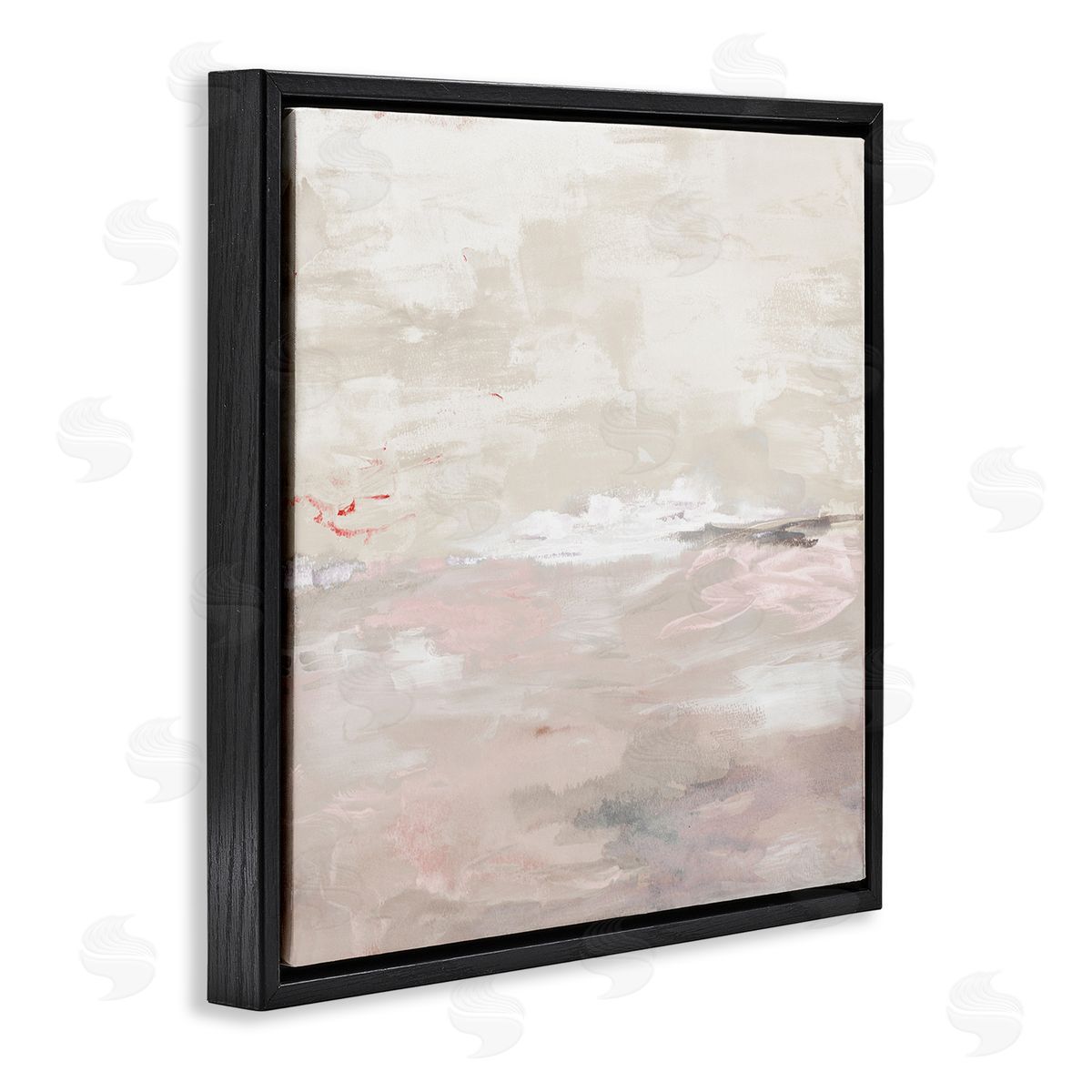 Serenity Neutral Landscape Black Floating Frame Canvas Wall Art, Home Decor by Lanie Loreth