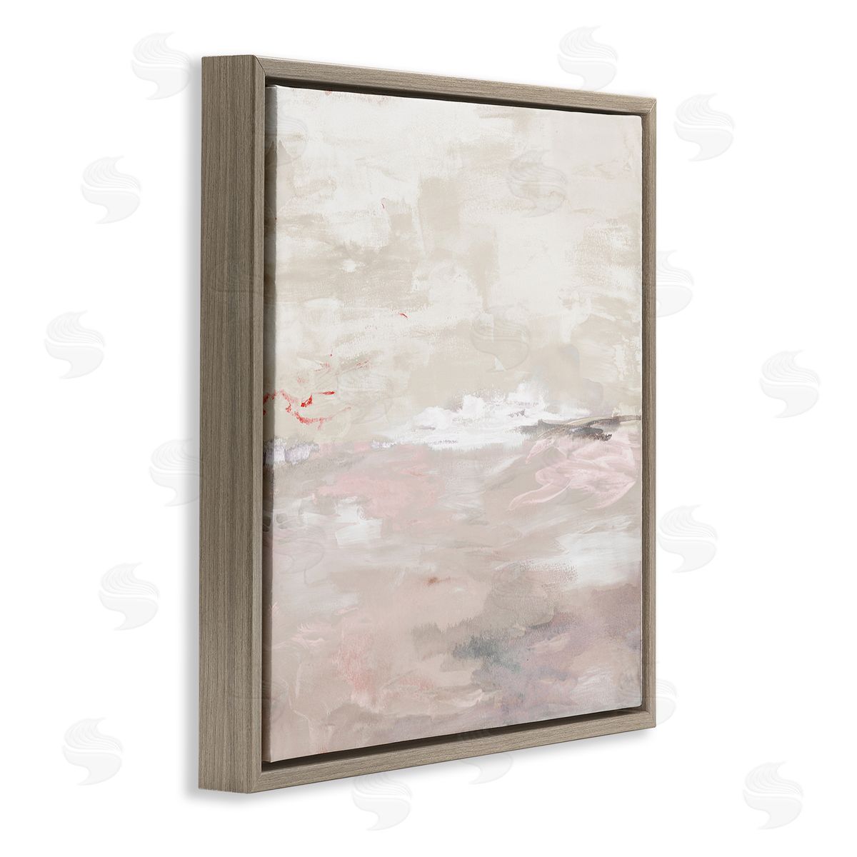 Serenity Neutral Landscape Brown Floating Frame Canvas Wall Art, Home Decor by Lanie Loreth