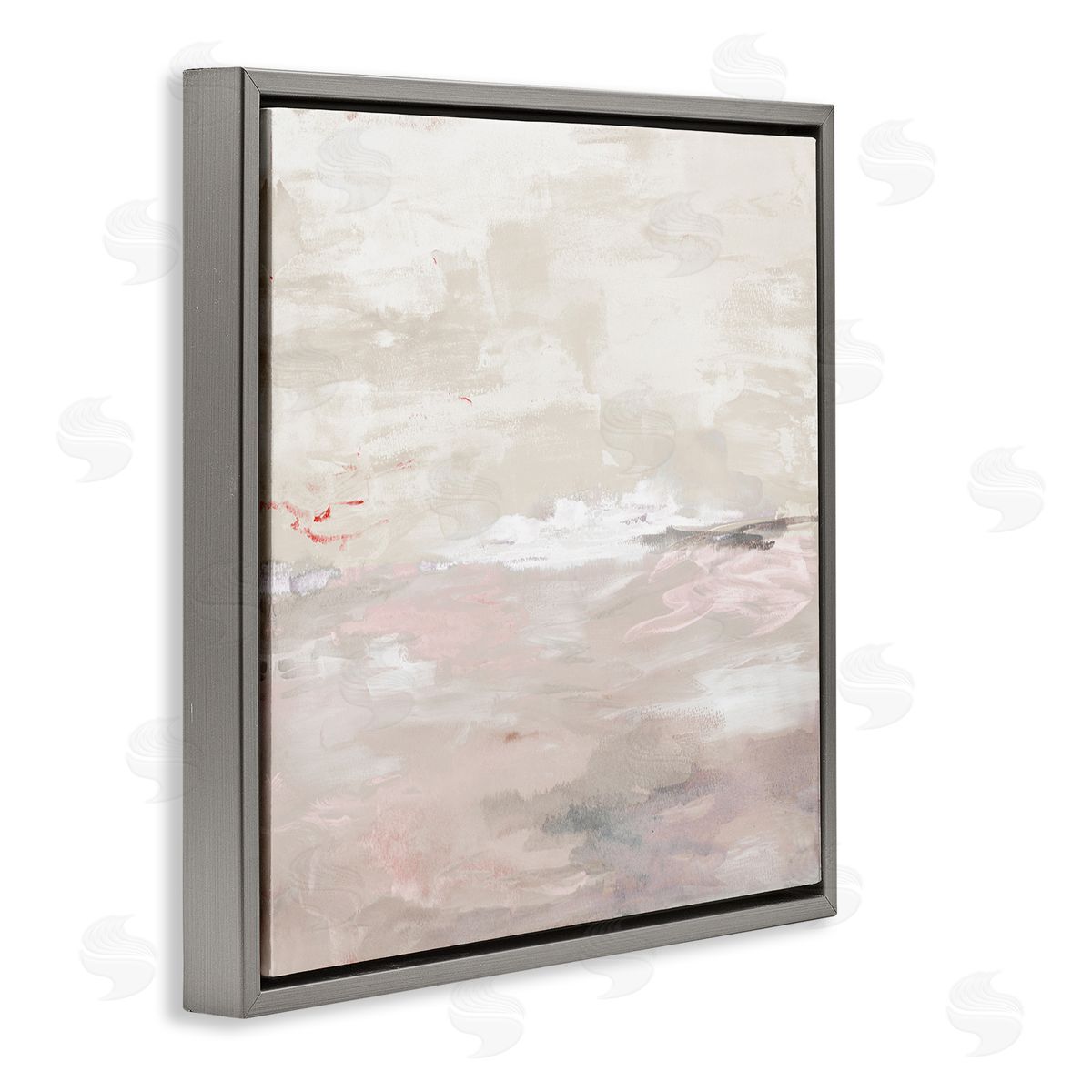 Serenity Neutral Landscape Grey Floating Frame Canvas Wall Art, Home Decor by Lanie Loreth