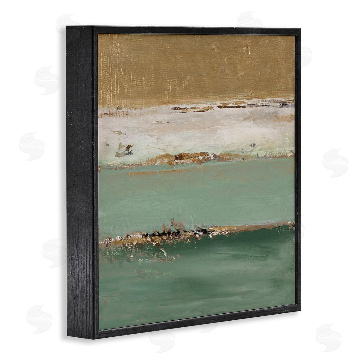 Glam Streaked Gradient Black Frame Print Wall Art, Home Decor by Patricia Pinto