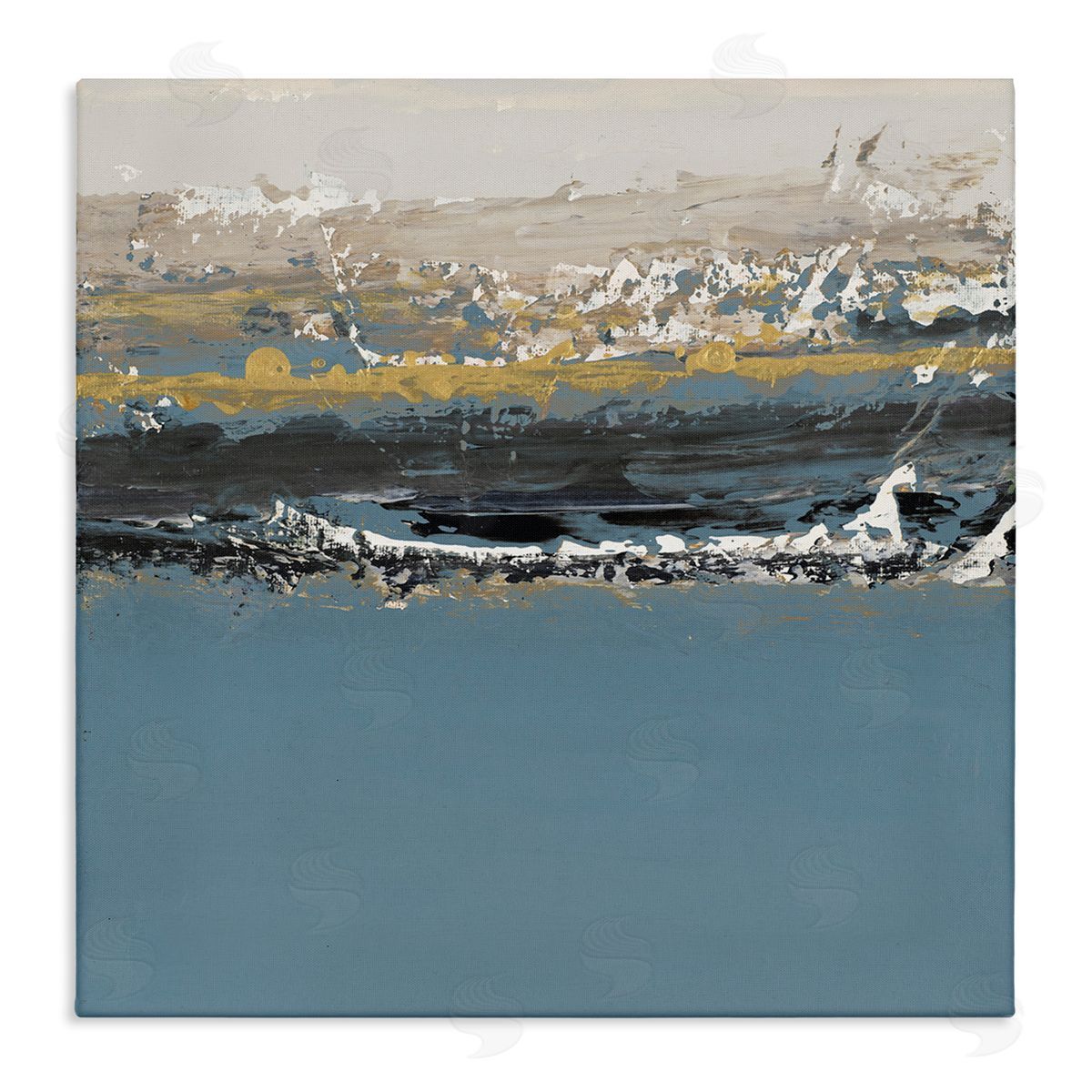 Paint Streaked Abstraction Canvas Wall Art, Home Decor by Patricia Pinto