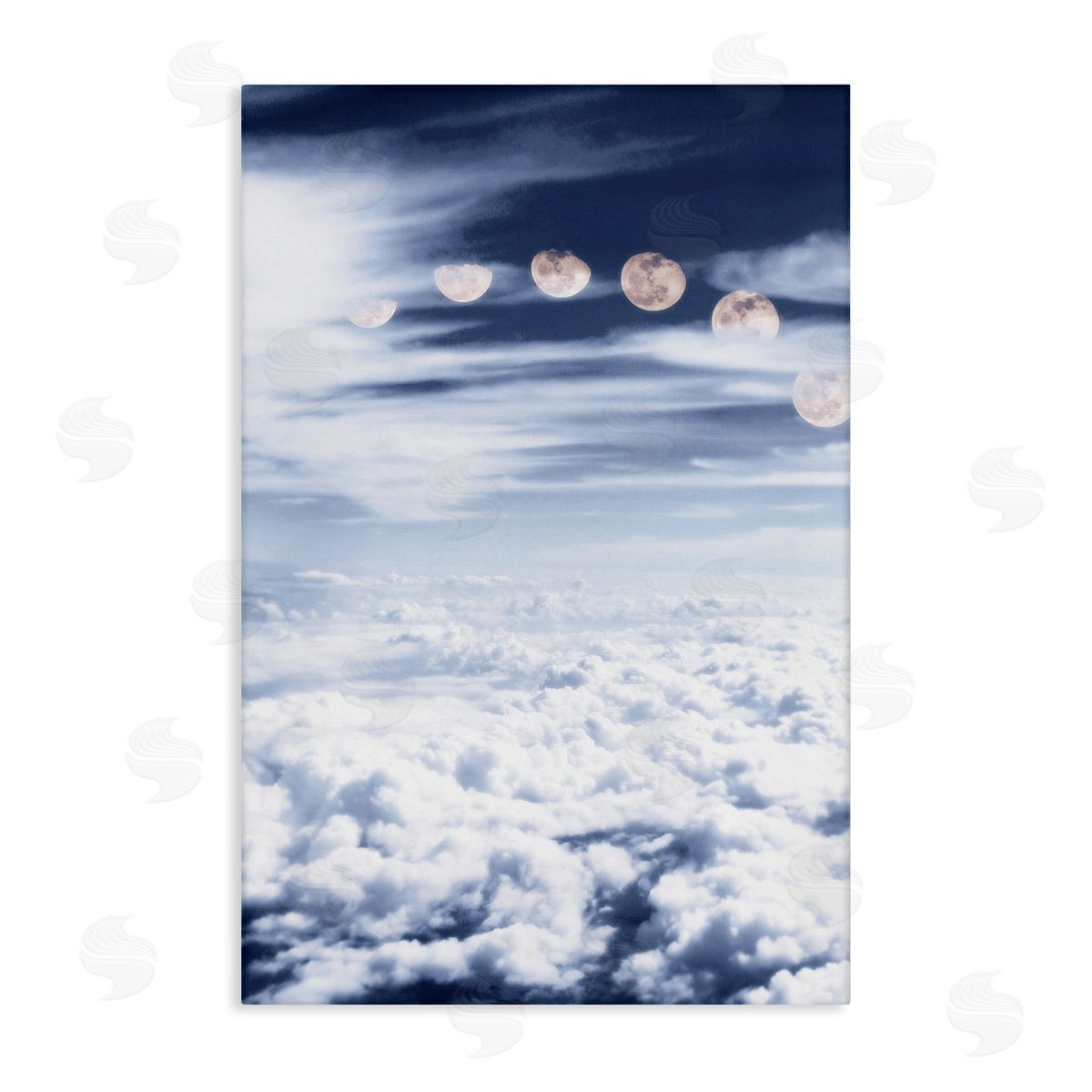 Moon Phases Over Clouds Canvas Wall Art, Home Decor by Sundance Group