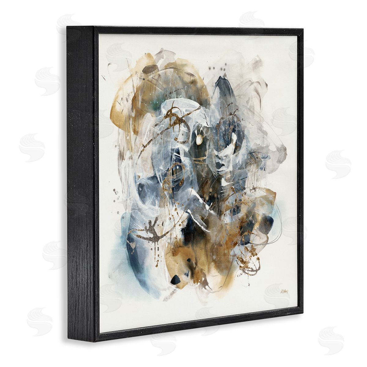 Southwestern Paint Splatter Black Frame Print Wall Art, Home Decor by K. Nari