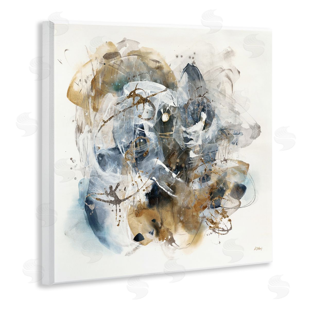 Southwestern Paint Splatter Wood Plaque Wall Art, Home Decor by K. Nari