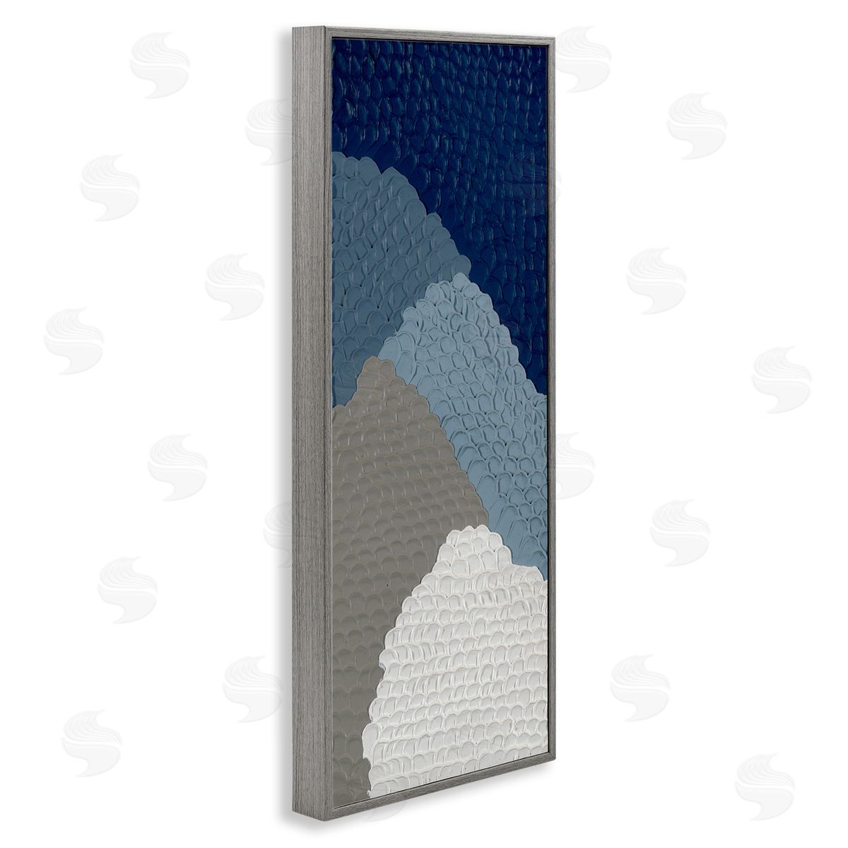 Modern Abstract Forms Grey Frame Print Wall Art, Home Decor by Ben Schneider