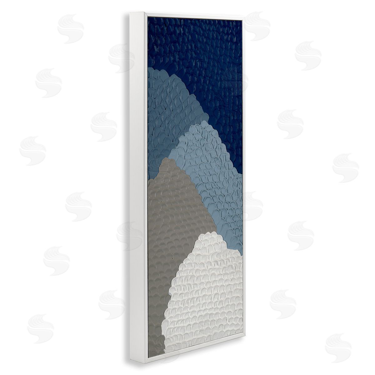 Modern Abstract Forms White Frame Print Wall Art, Home Decor by Ben Schneider