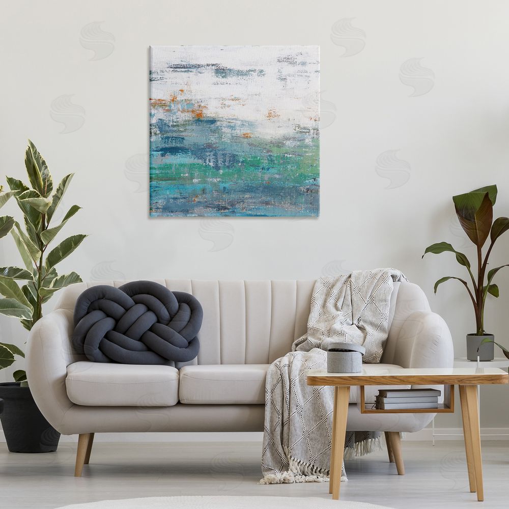 Hilary Winfield Distressed Paint Gradient Canvas Wall Art Print in Room