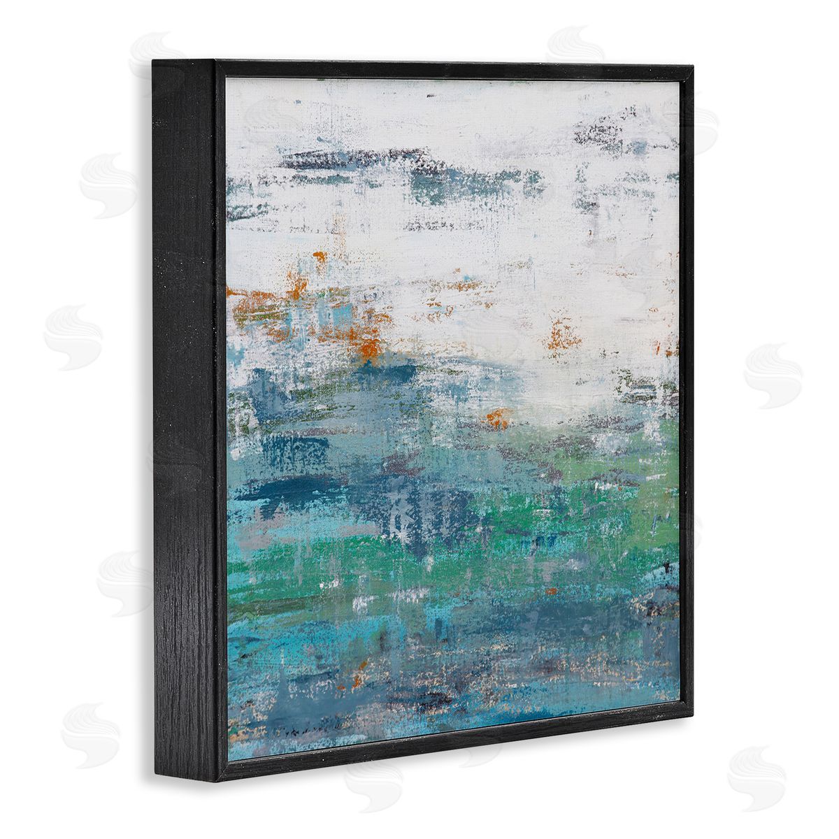 Hilary Winfield Distressed Paint Gradient Black Framed Giclee Wall Art Print