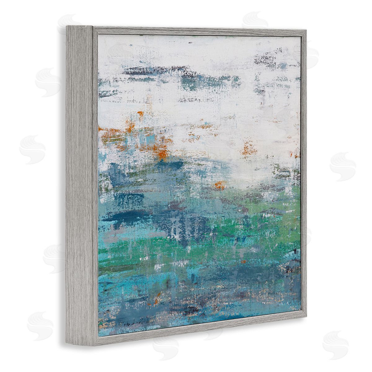 Hilary Winfield Distressed Paint Gradient Gray Framed Giclee Wall Art Print