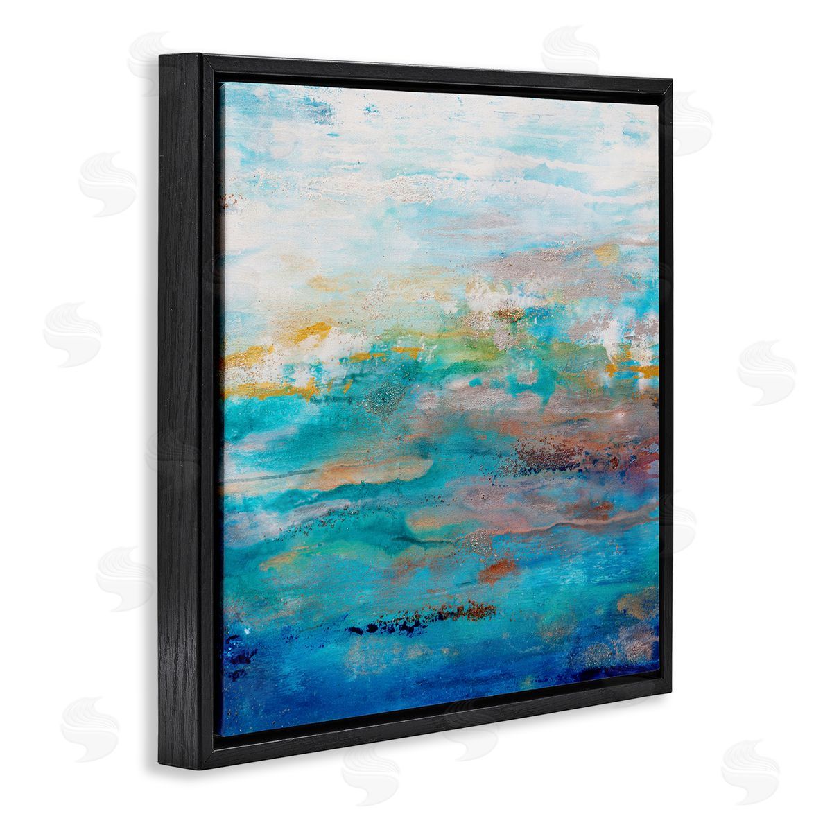Hilary Winfield Rustic Nautical Painting Black Floating Frame Canvas Wall Art Print