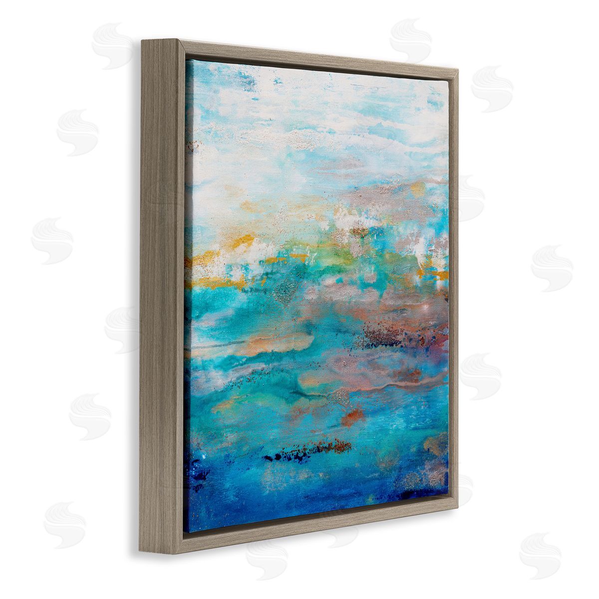 Hilary Winfield Rustic Nautical Painting Brown Floating Frame Canvas Wall Art Print