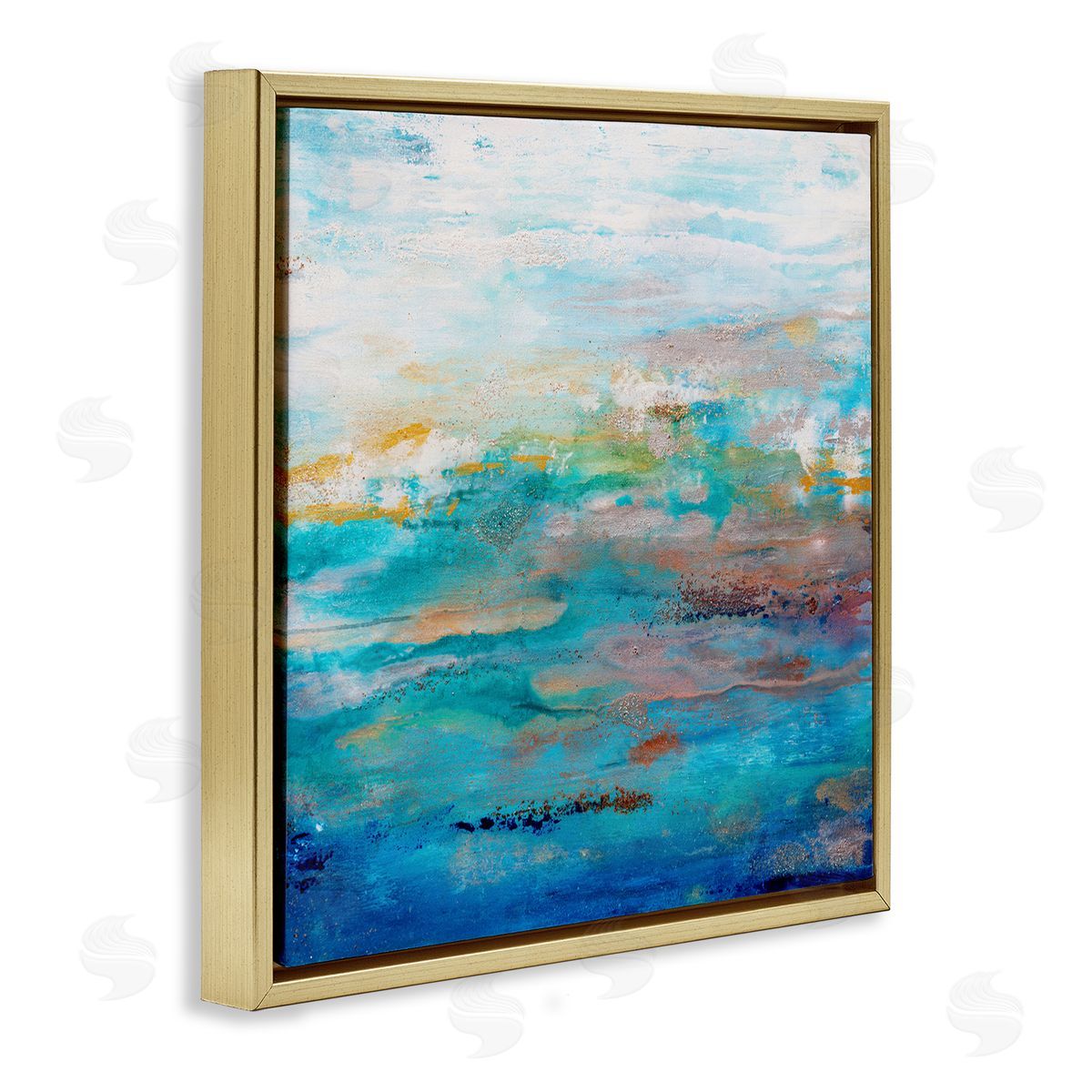 Hilary Winfield Rustic Nautical Painting Gold Floating Frame Canvas Wall Art Print