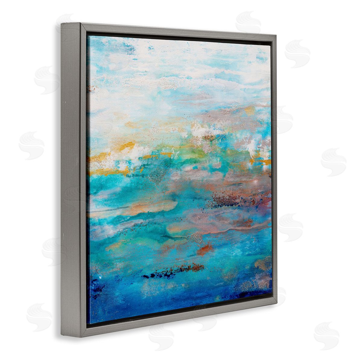 Hilary Winfield Rustic Nautical Painting Gray Floating Frame Canvas Wall Art Print