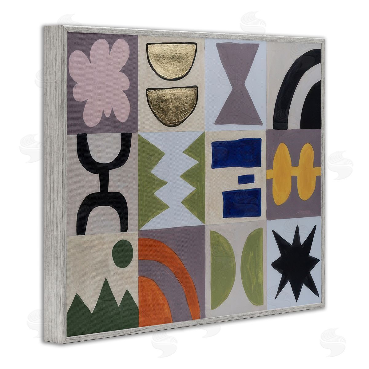 Michael Willett Contemporary Nature Patterns Gray Framed Giclee Wall Art Print