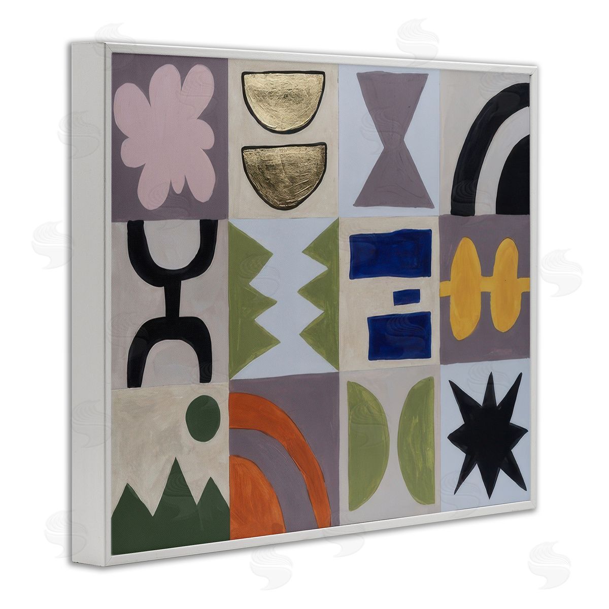 Michael Willett Contemporary Nature Patterns White Framed Giclee Wall Art Print