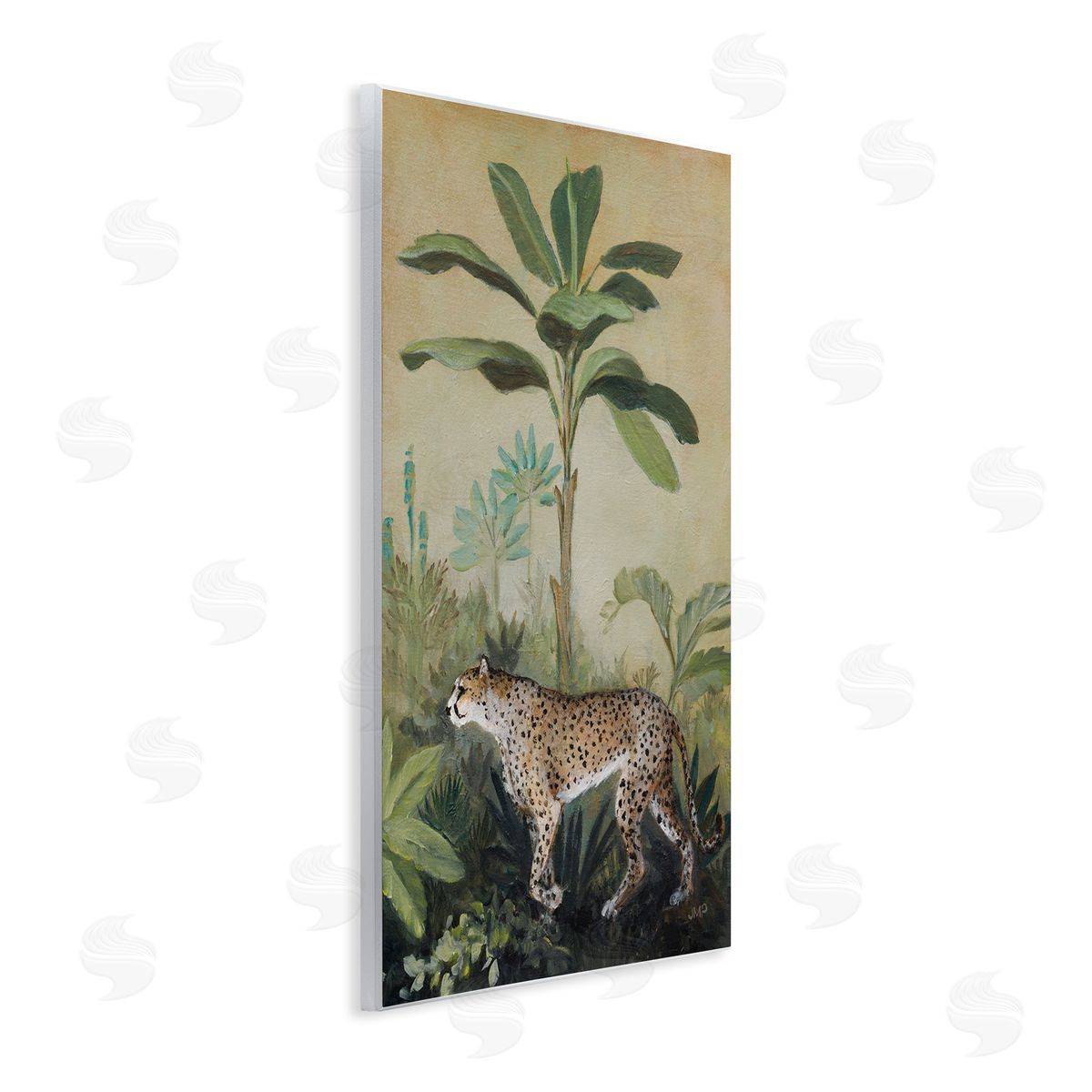 King Of Jungle Leopard Wood Plaque Wall Art, Home Decor by Julia Purinton