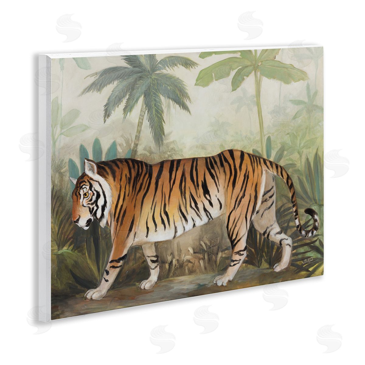 Prowling Tiger in Forest Wood Plaque Wall Art, Home Decor by Julia Purinton