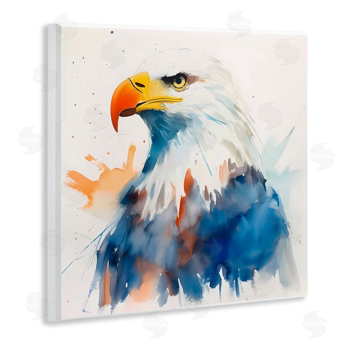 Eagle with Strong Gaze Wood Plaque Wall Art, Home Decor by Walker Noble