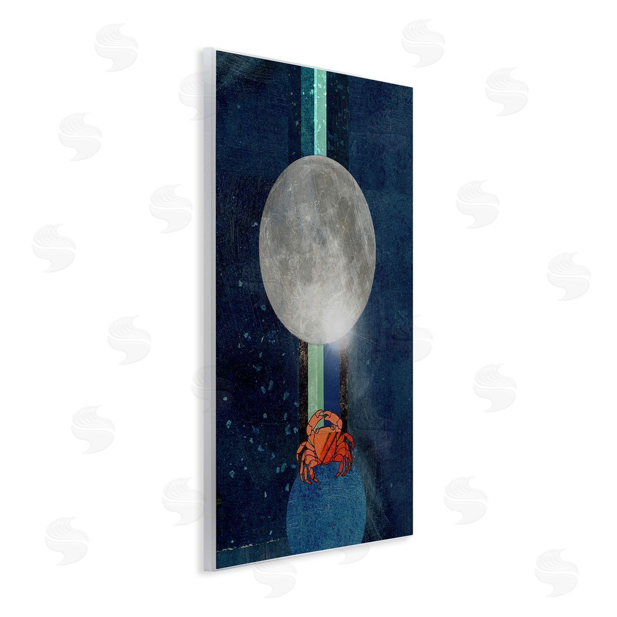 Surreal Crab Outer Space Wood Plaque Wall Art, Home Decor by Lindsey Newman