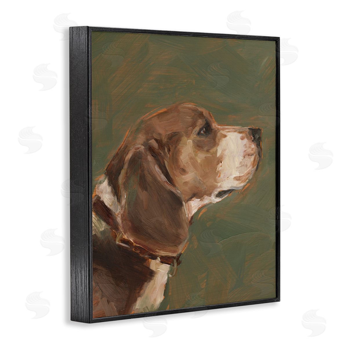 Traditional Beagle Portrait Black Frame Print Wall Art, Home Decor by Ethan Harper