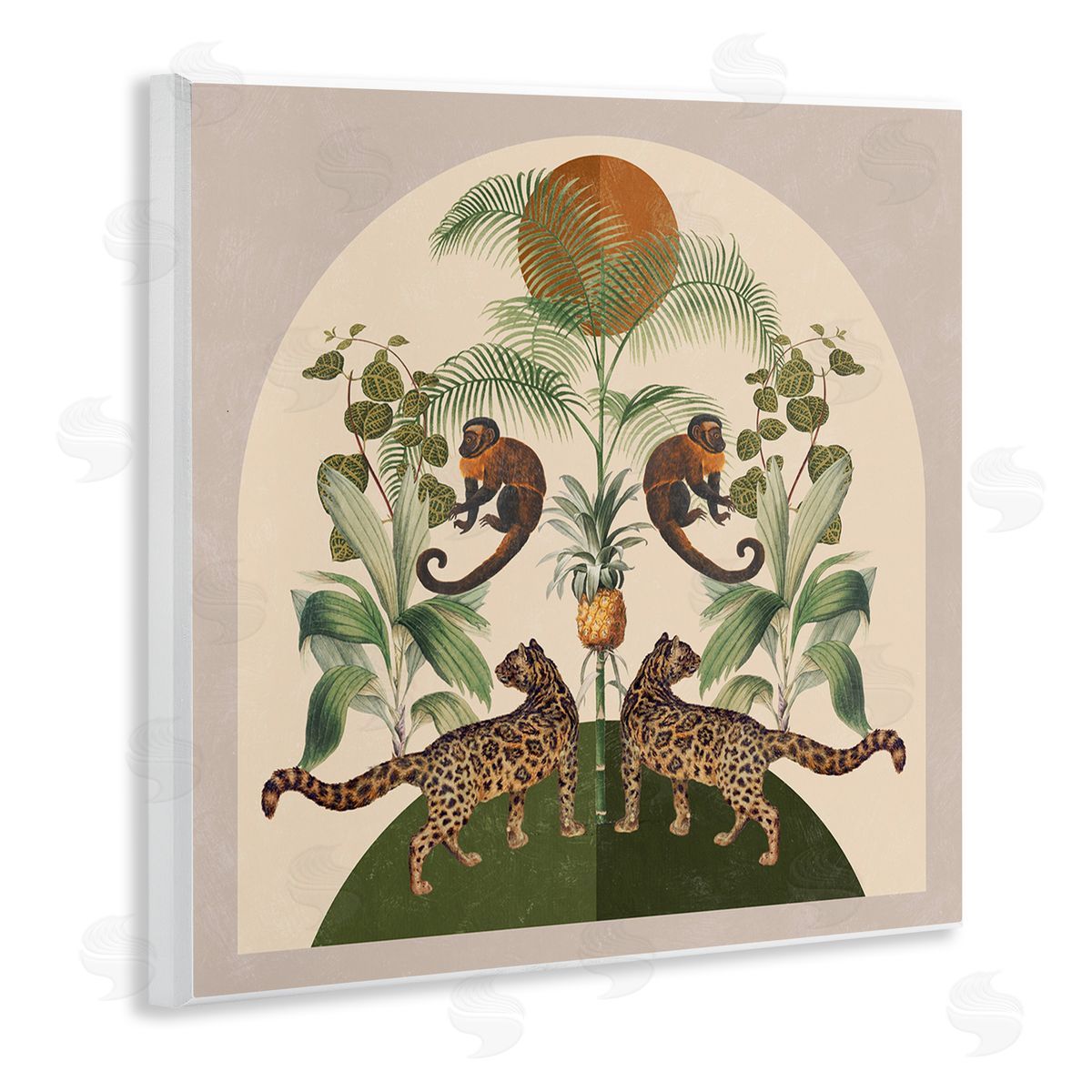 Boho Jungle Animals Wood Plaque Wall Art, Home Decor by Victoria Barnes