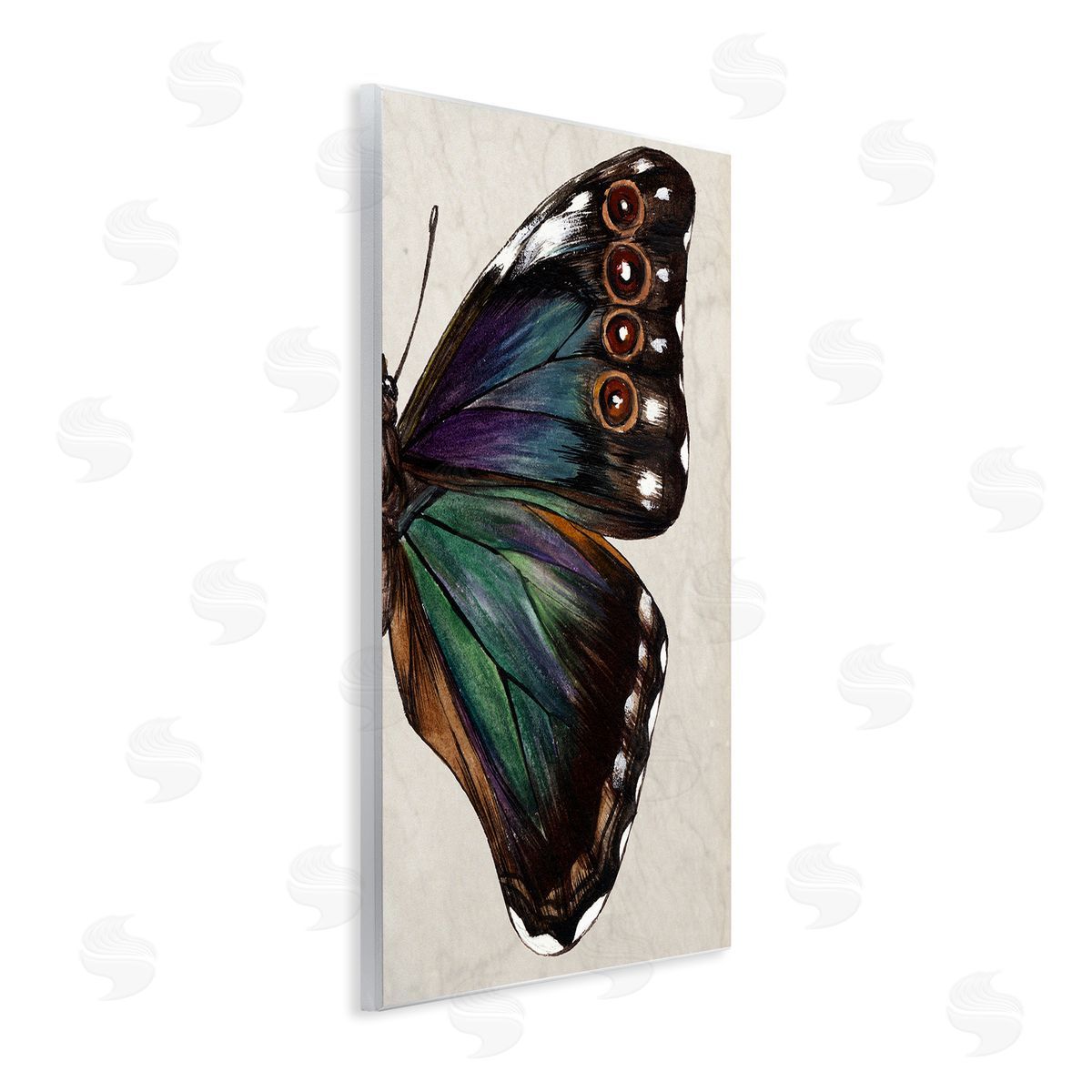 Classic Butterfly Wing Wood Plaque Wall Art, Home Decor by Melissa Wang
