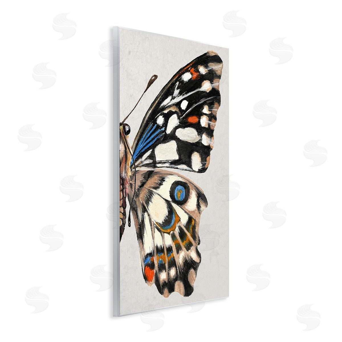 Butterfly Wing with Spots Wood Plaque Wall Art, Home Decor by Melissa Wang