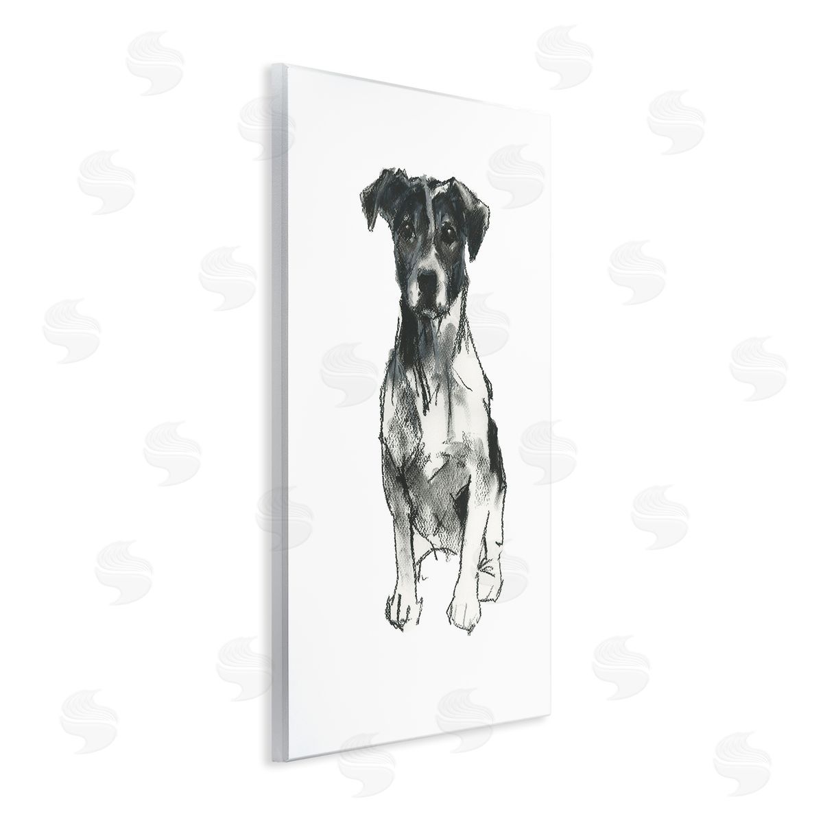 Minimal Dog Drawing Wood Plaque Wall Art, Home Decor by Cartissi
