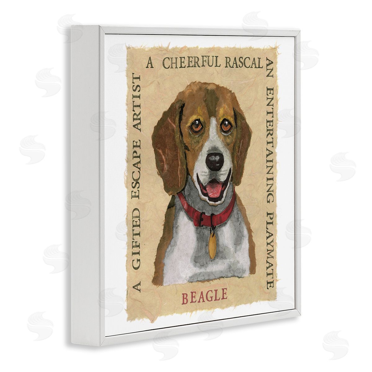 Nancy Overton Fun Beagle Pet Phrases White Framed Giclee Wall Art Print