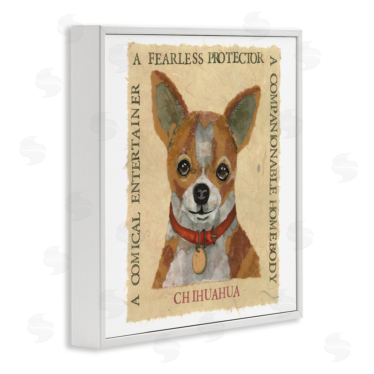 Nancy Overton Fun Chihuahua Pet Phrases White Framed Giclee Wall Art Print