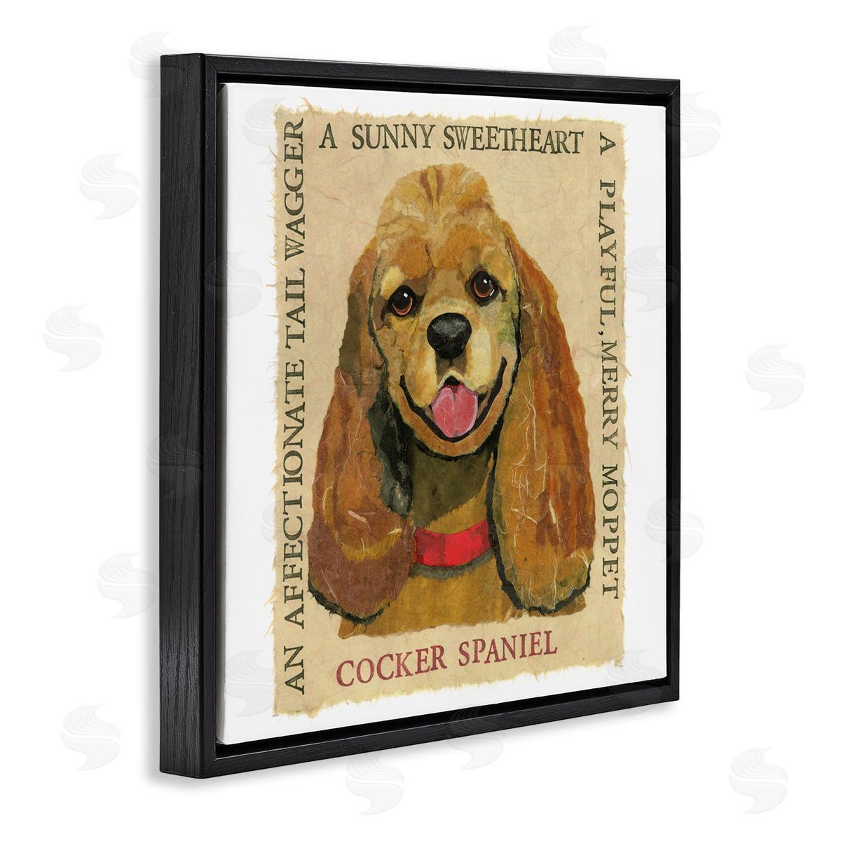 Nancy Overton Fun Cocker Spaniel Phrases Black Floating Frame Canvas Wall Art Print