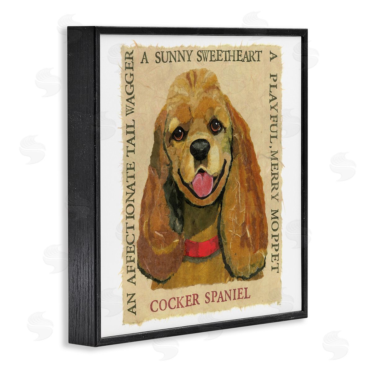 Nancy Overton Fun Cocker Spaniel Phrases Black Framed Giclee Wall Art Print