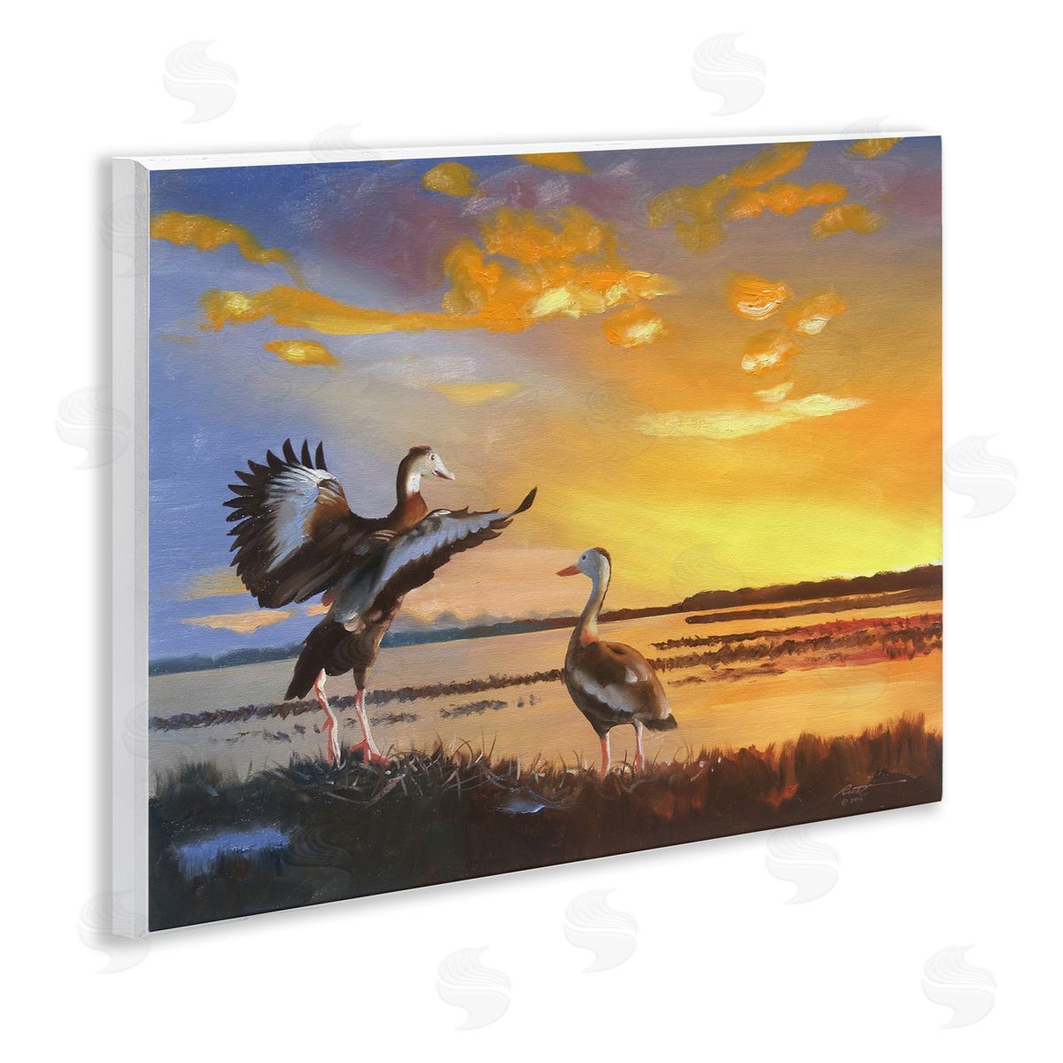 Beach Birds at Sunset Wood Plaque Wall Art, Home Decor by D. Rust