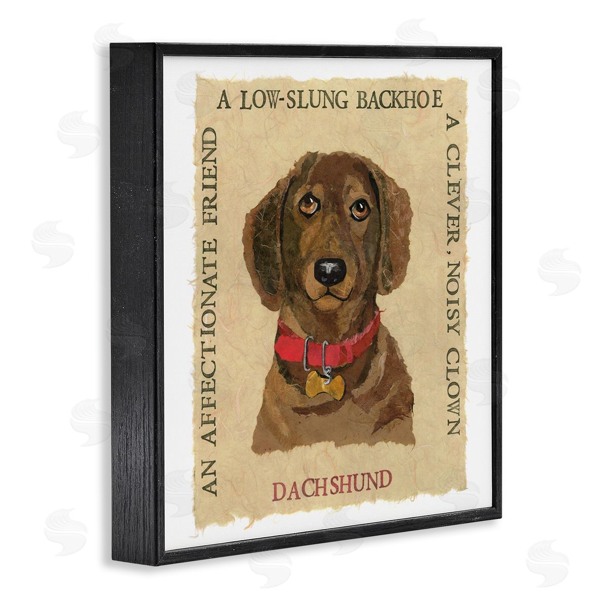 Nancy Overton Fun Dachshund Pet Phrases Black Framed Giclee Wall Art Print