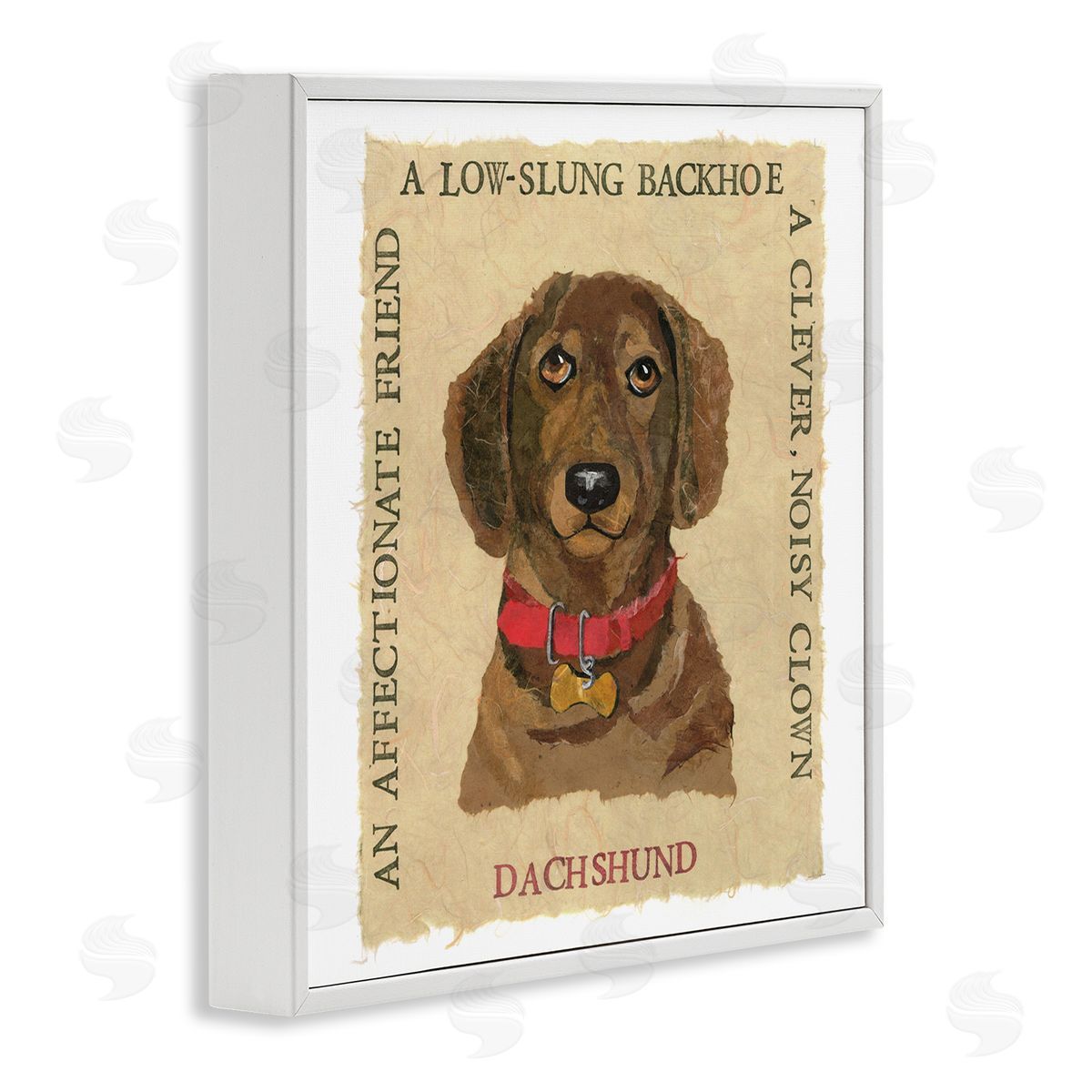 Nancy Overton Fun Dachshund Pet Phrases White Framed Giclee Wall Art Print