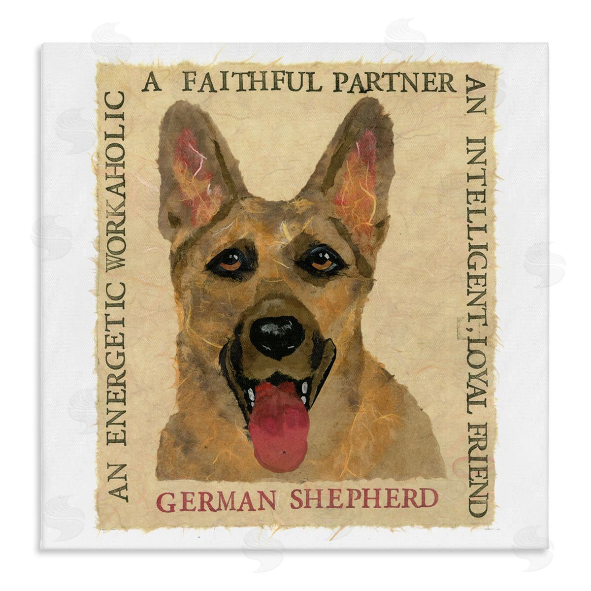 Nancy Overton Fun German Shepherd Phrases Canvas Wall Art Print