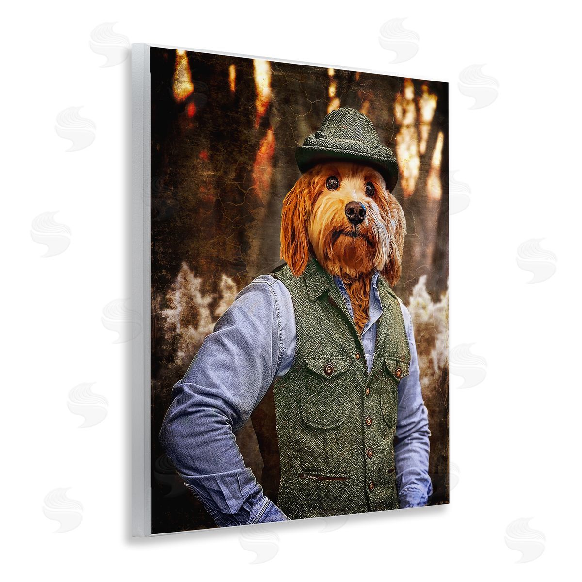 Terrier Dog Classic Clothing Wood Plaque Wall Art, Home Decor by Karen Burke