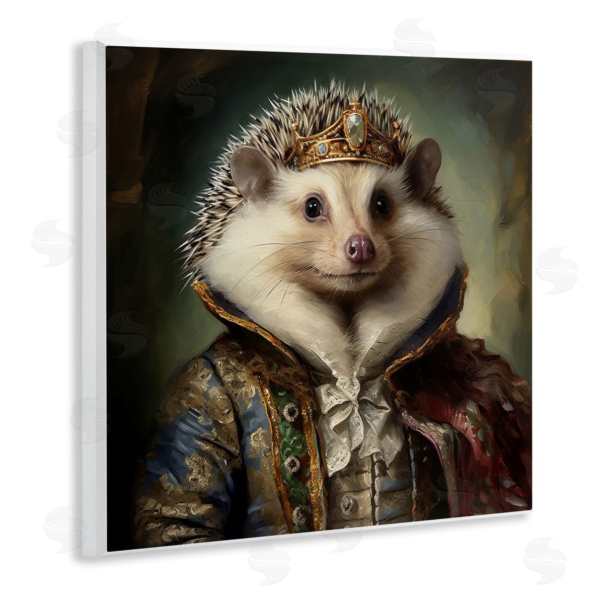Hedgehog Regal Transformation Wood Plaque Wall Art, Home Decor by Lazar Studio