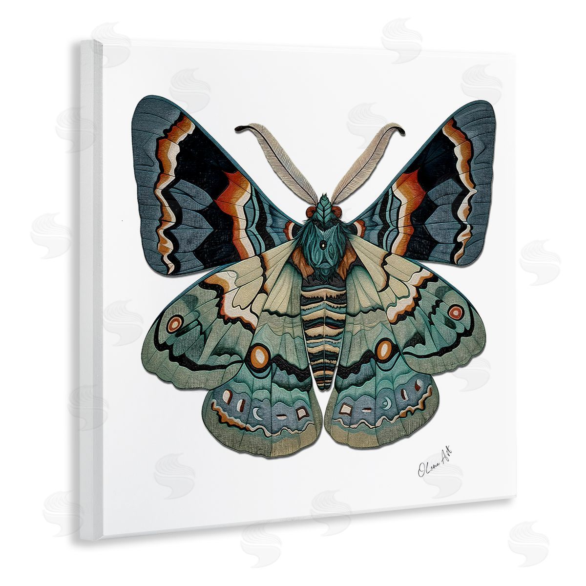 Lena Owens Symbol Of Change Moth Wooden Wall Plaque Art Print