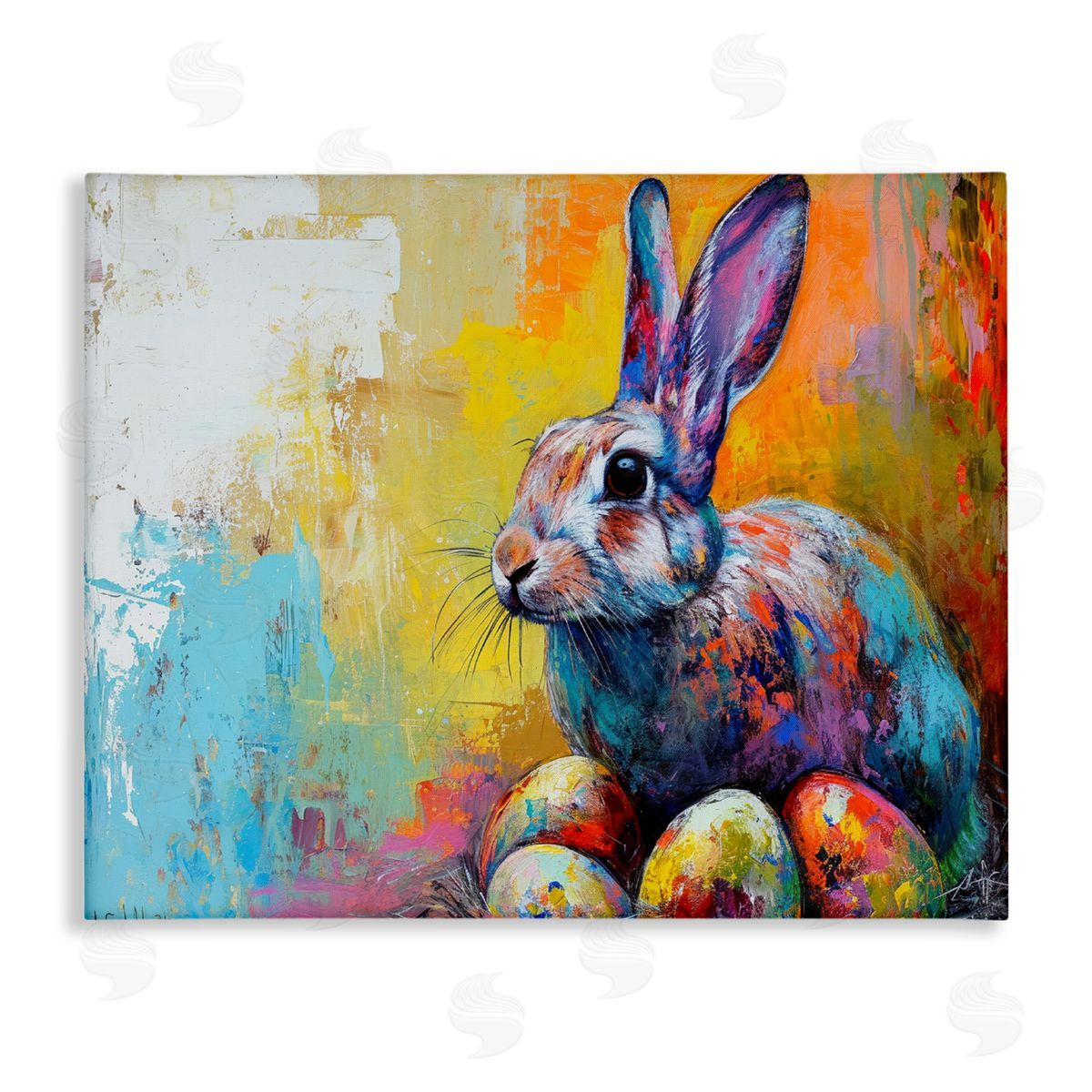 LSR Design Studio Easter Joy Abstract Canvas Wall Art Print