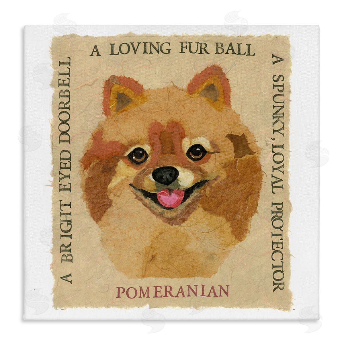 Nancy Overton Fun Pomeranian Pet Phrases Canvas Wall Art Print