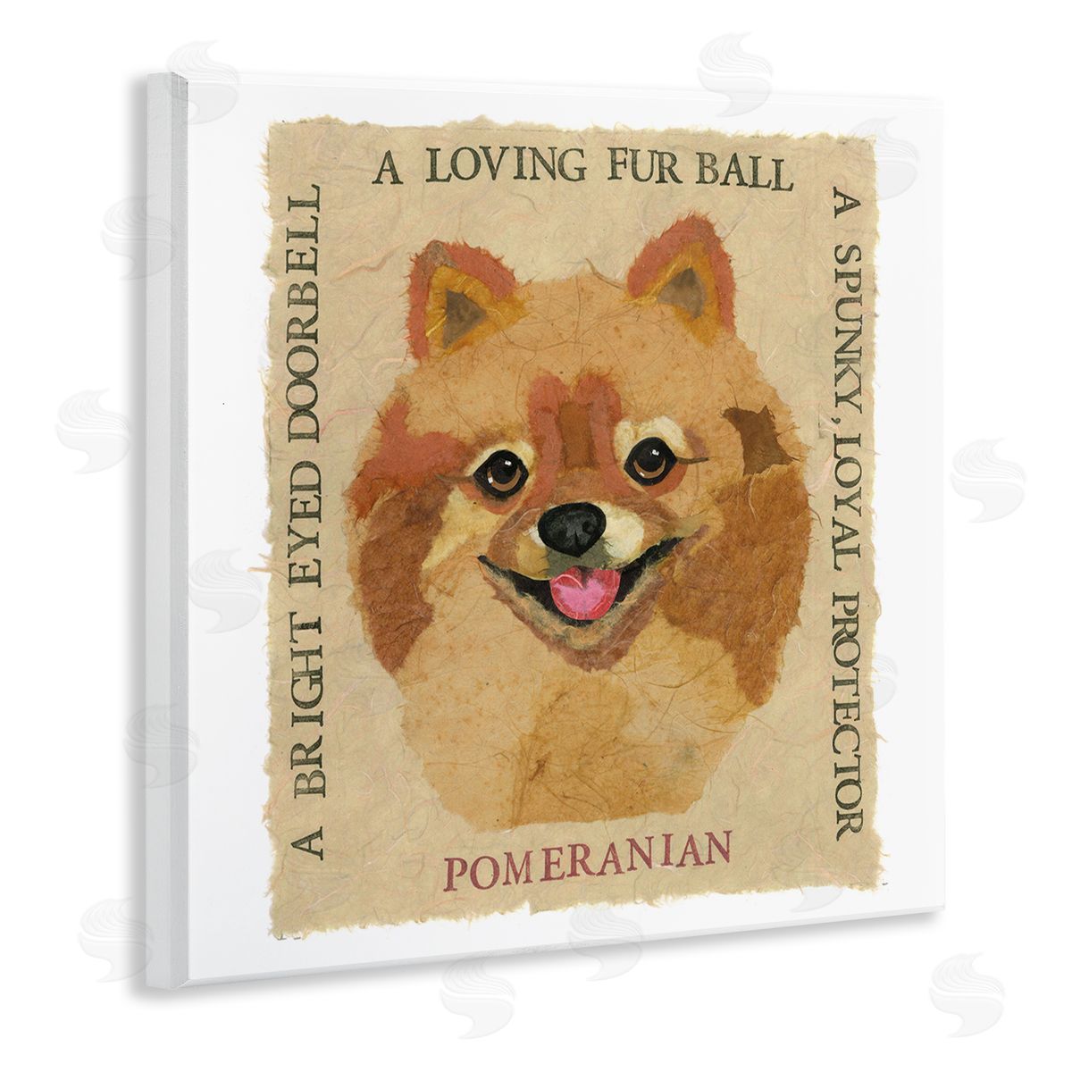 Nancy Overton Fun Pomeranian Pet Phrases Wooden Wall Plaque Art Print