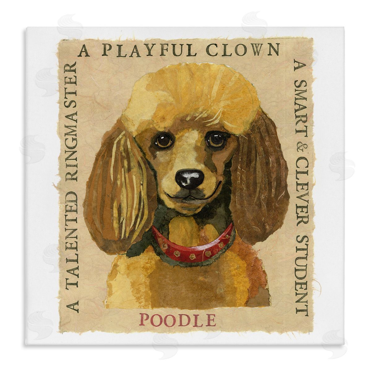 Nancy Overton Fun Poodle Pet Phrases Canvas Wall Art Print