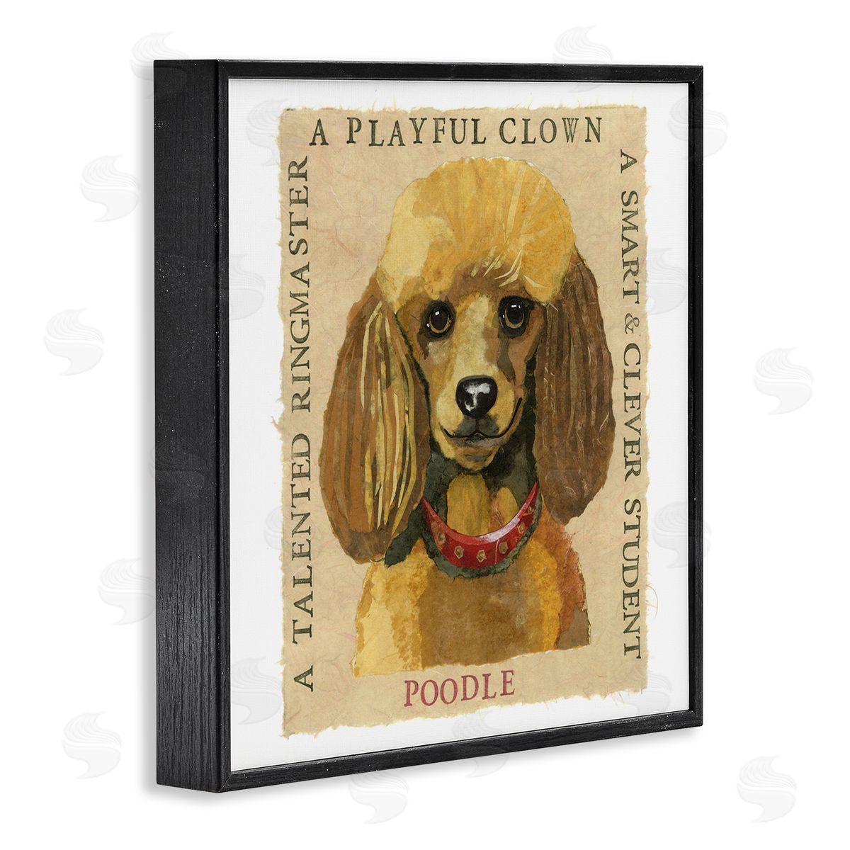 Nancy Overton Fun Poodle Pet Phrases Black Framed Giclee Wall Art Print