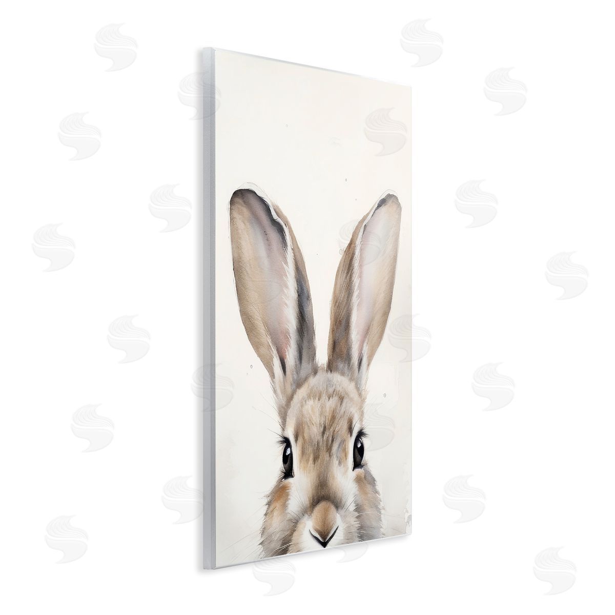 Peeking Rabbit Eyes Wood Plaque Wall Art, Home Decor by Petal Prints Design